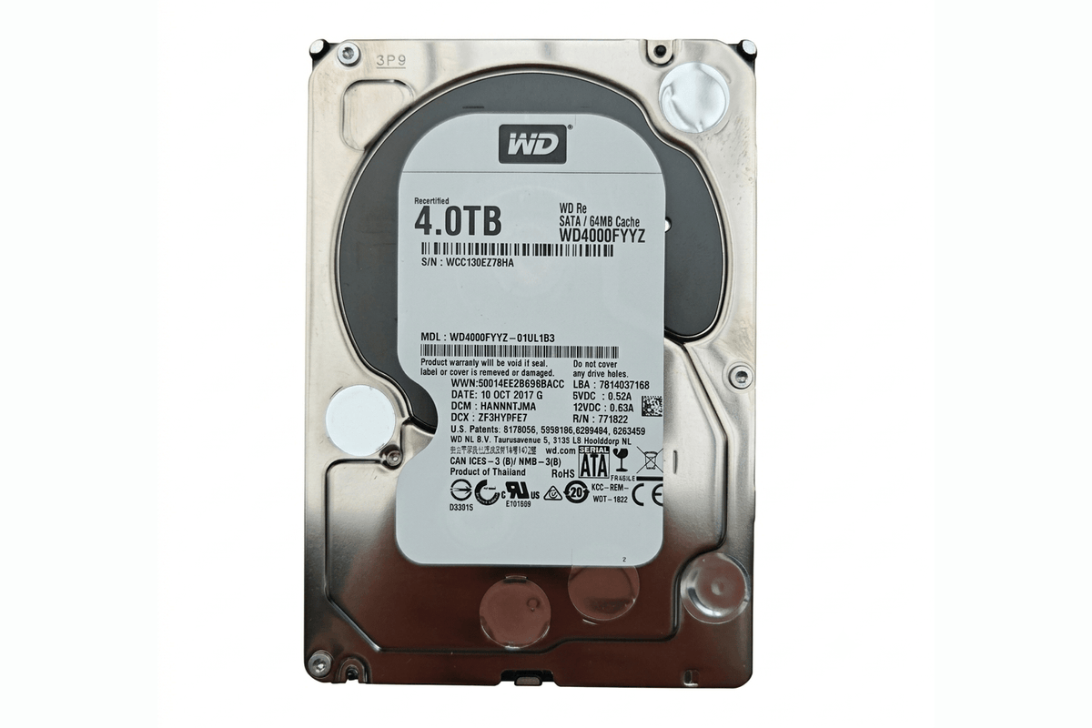 Western Digital RE WD4000FYYZ-01UL1B3 4TB 3.5-inch 7200 RPM 64MB SATA HDD