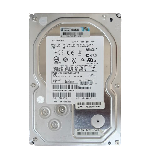 Hitachi Ultrastar 7K3000 HUS723020ALS640 2TB 3.5-inch 7200 RPM 64MB SAS HDD