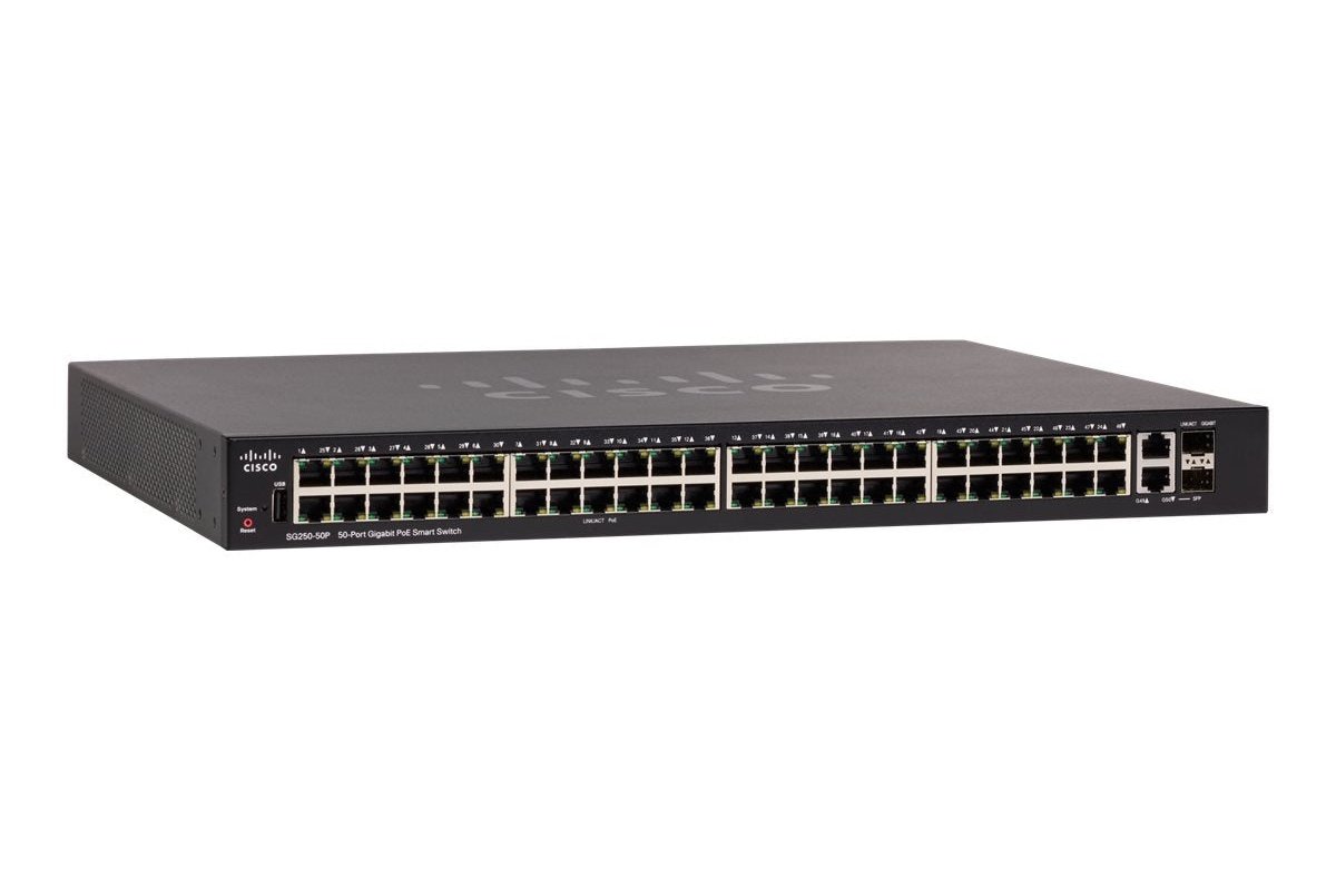 Cisco SG250-50P 48-poorts PoE Gigabit switch