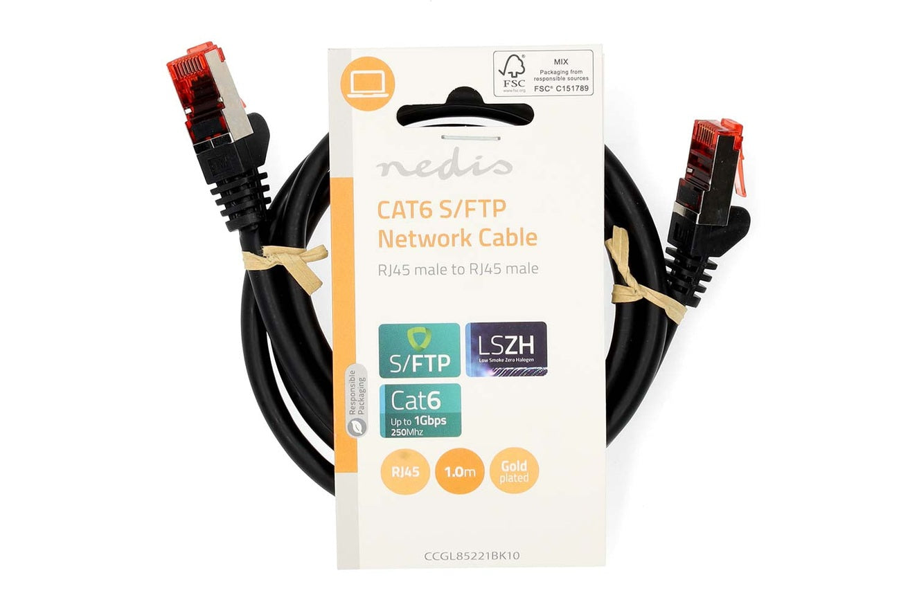 Nedis Netwerkkabel S/FTP CAT6 kabel - 1 meter (Zwart)