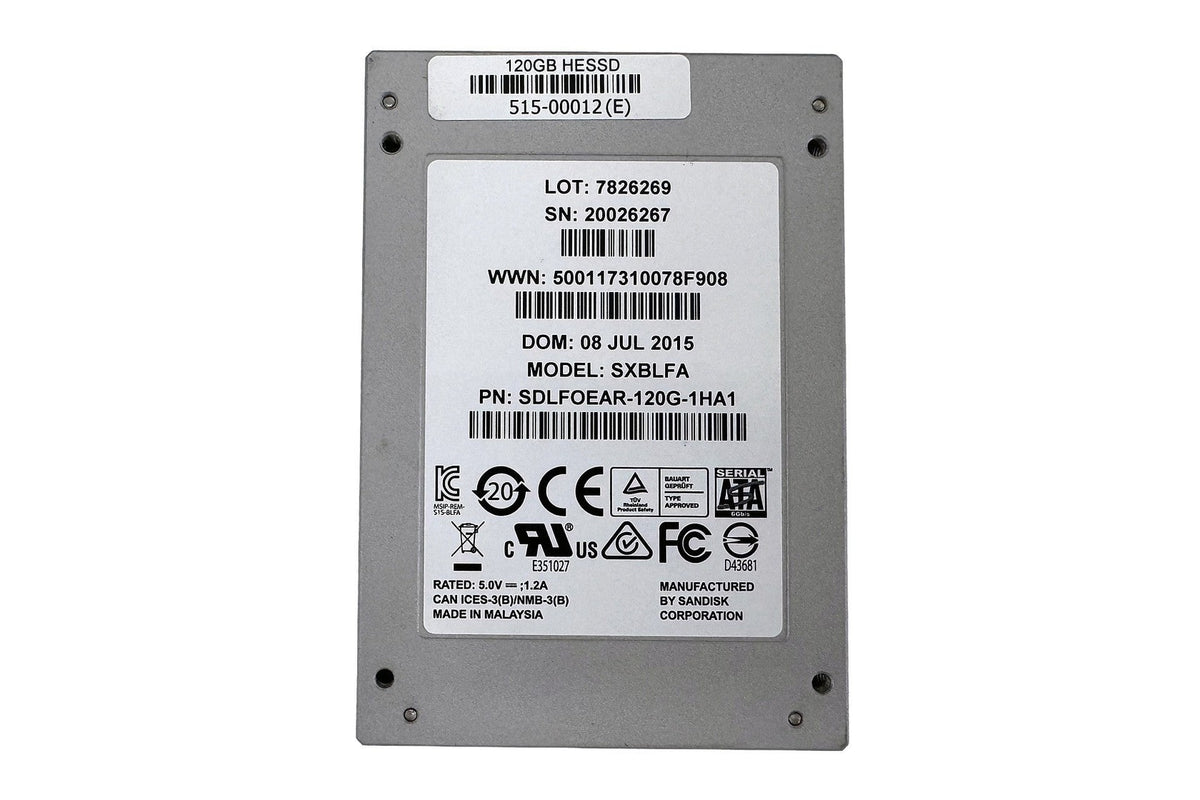 Sandisk SDLFOEAR-120G-1HA1 120GB 2.5-inch MLC SATA SSD