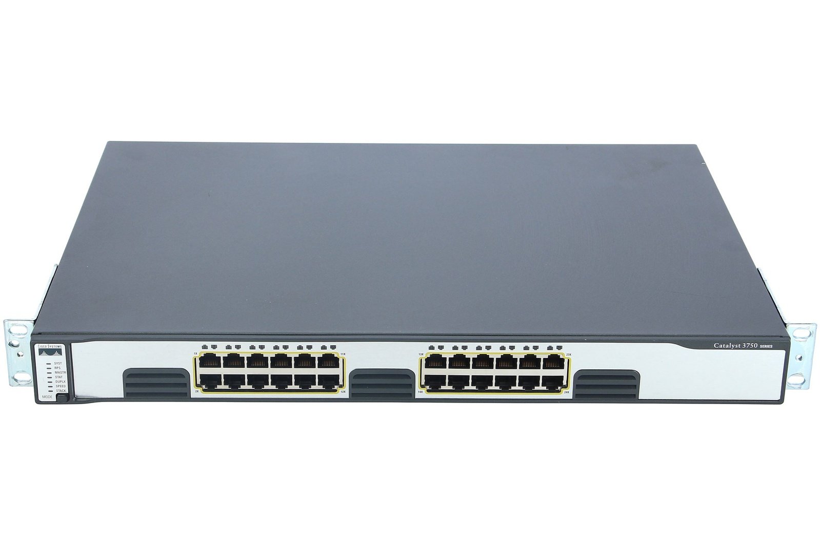 Cisco - WS-C3750G-24T-S - Catalyst 3750 24 10/100/1000T Standard Multilayer Image