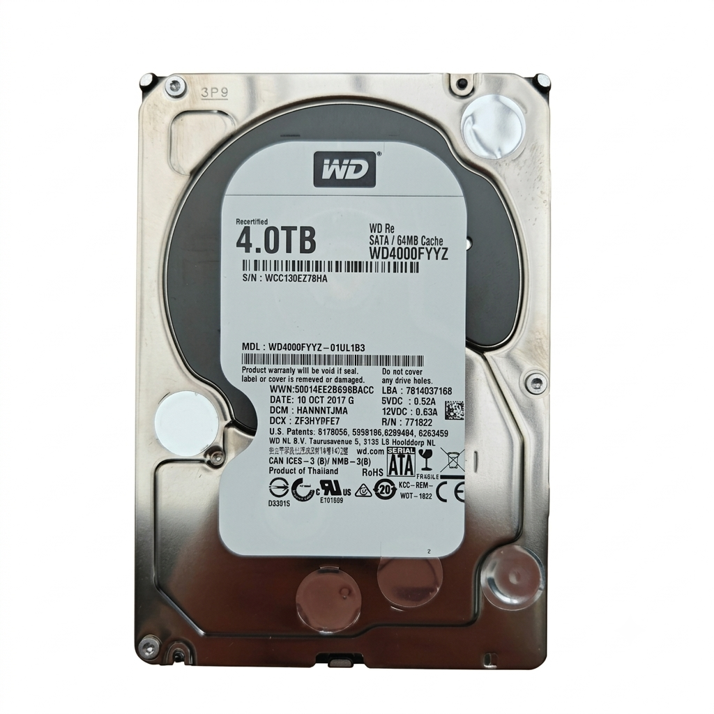 Western Digital RE WD4000FYYZ-01UL1B3 4TB 3.5-inch 7200 RPM 64MB SATA HDD