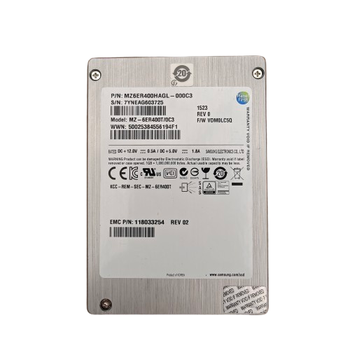 Samsung SM1625 MZ-6ER400T/0C3 400GB 2.5-inch MLC SAS SSD