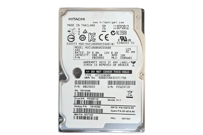 Hitachi Ultrastar C10K600 HUC106060CSS600 600GB 2.5-inch 10000 RPM 64MB SAS HDD