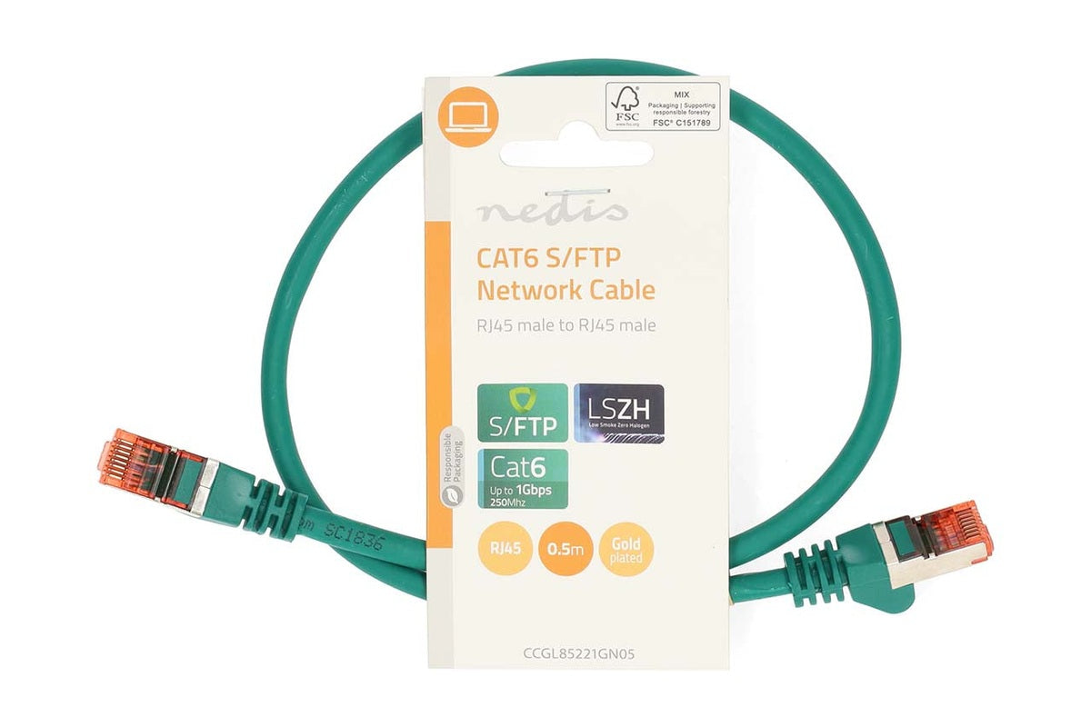Nedis Netwerkkabel S/FTP CAT6 kabel - 0.50 meter (Groen)