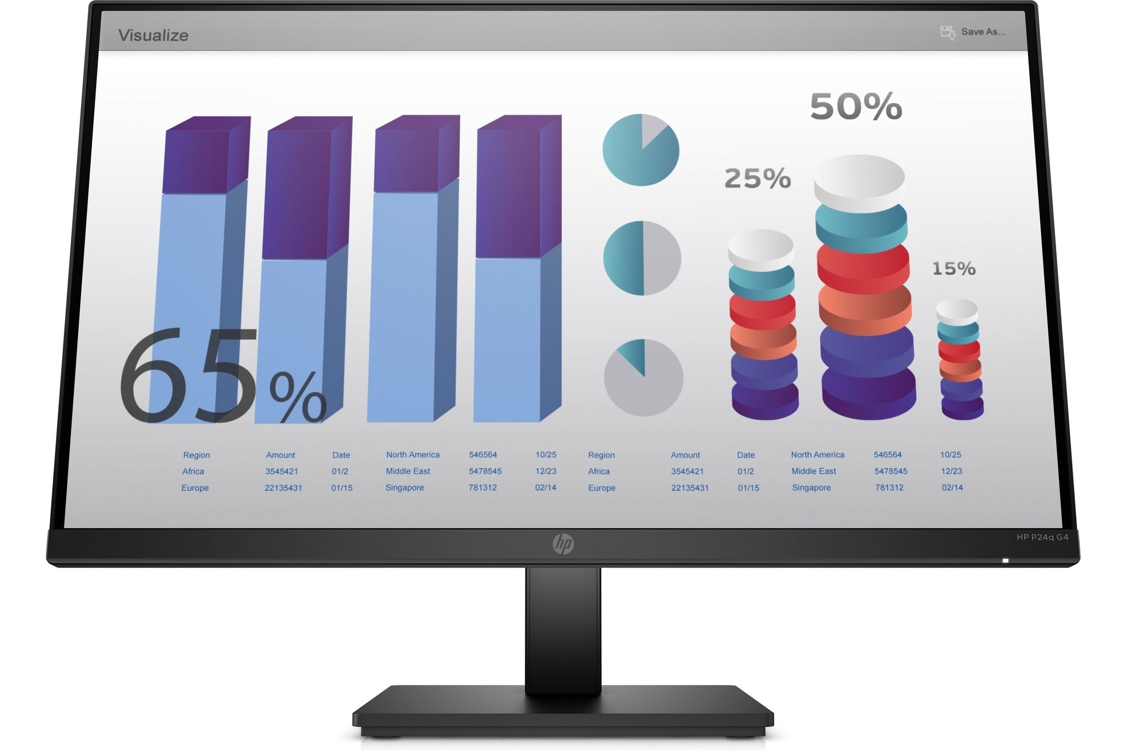 HP P24q G4 QHD-monitor (Zonder voet)