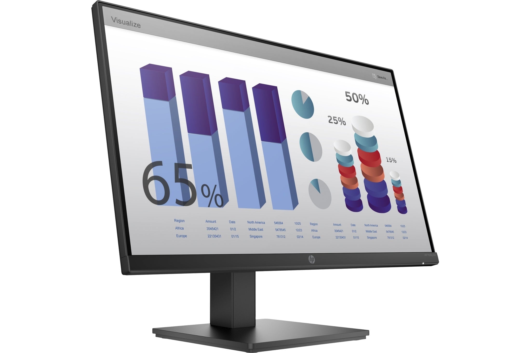 HP P24q G4 QHD-monitor (Zonder voet)