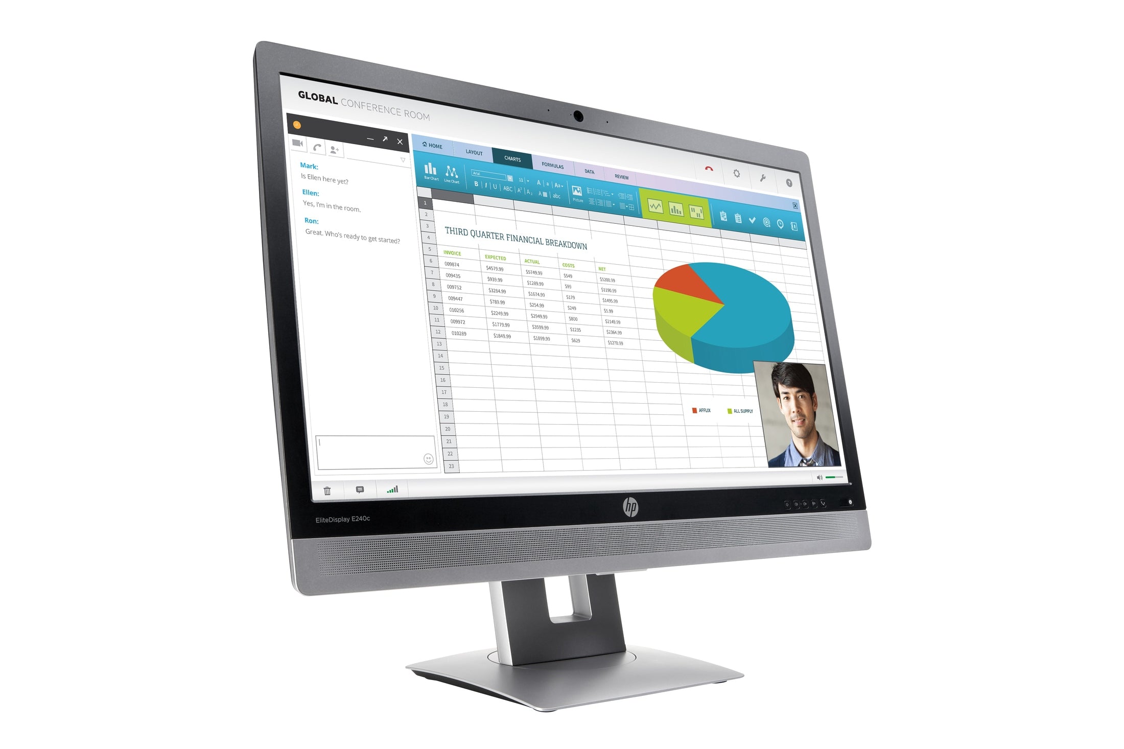 HP EliteDisplay E240c 23,8" Monitor