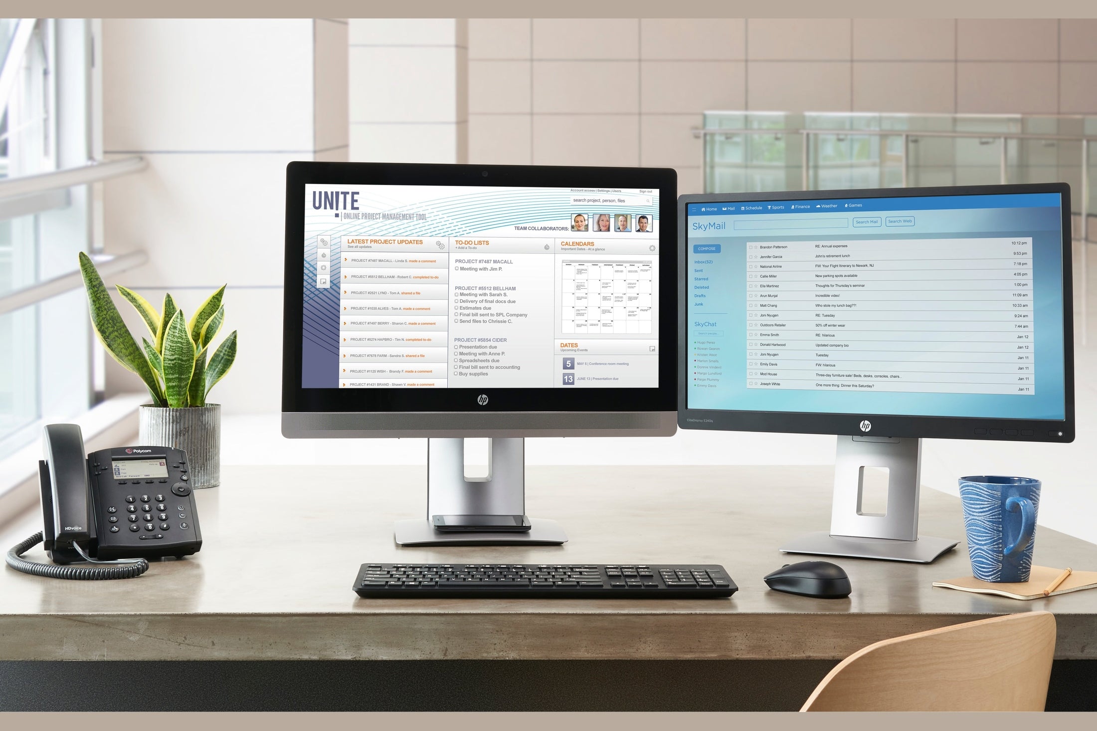 HP EliteDisplay E242 Zwart