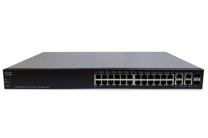 Cisco SF300-24PP 24-port 10/100 PoE+ Managed Switch