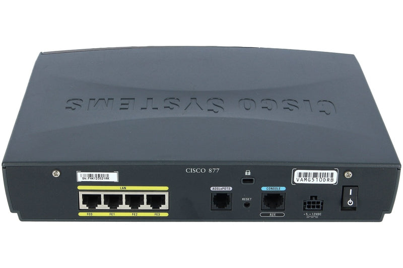 Cisco 800 Series Cisco 877 Integrated Services Router CISCO877-K9 (Geen adapter)