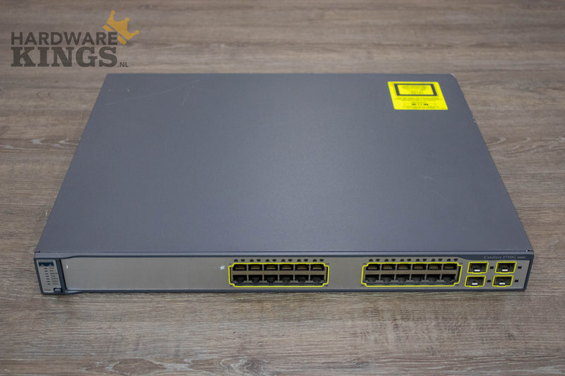 Cisco WS-C3750G-24TS-E1U 24 poorts switch