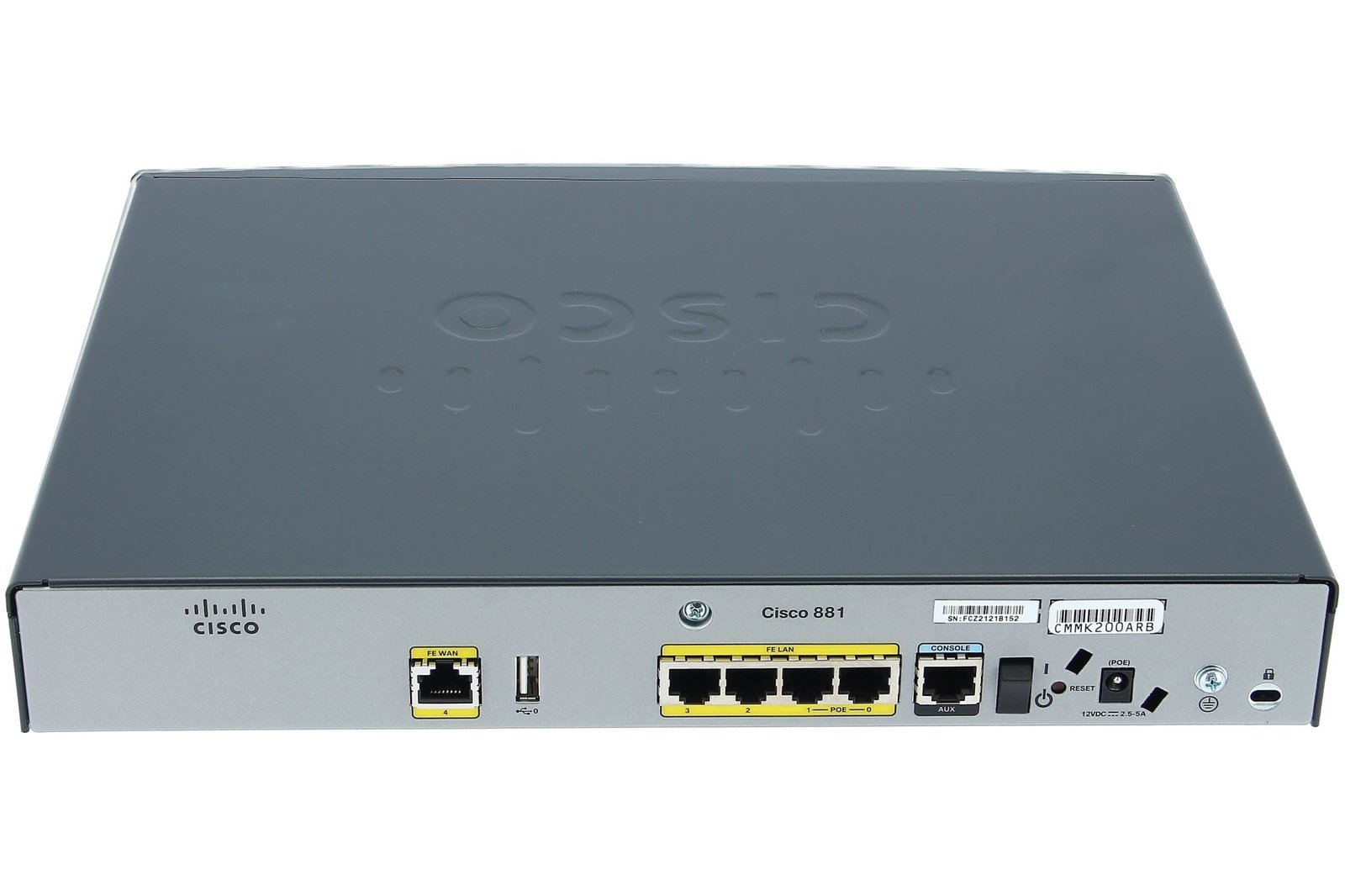 Cisco C881 Integrated Services Router Geen Adapter