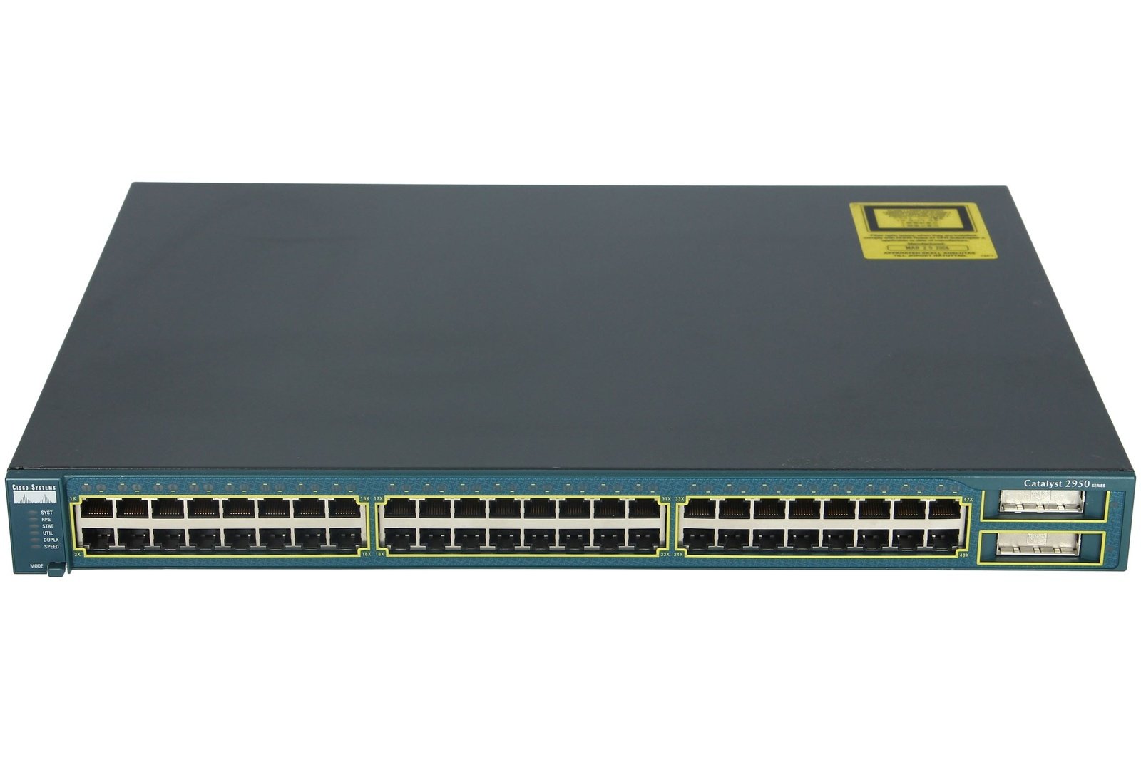 Cisco 2950G 48-port Fast Ethernet + 2 fixed GBIC-based EI Switch WS-C2950G-48-EI
